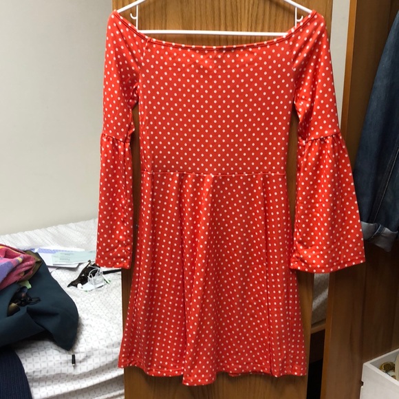 NWOT ASOS Cotton Dress with Bell Sleeves - Picture 4 of 6